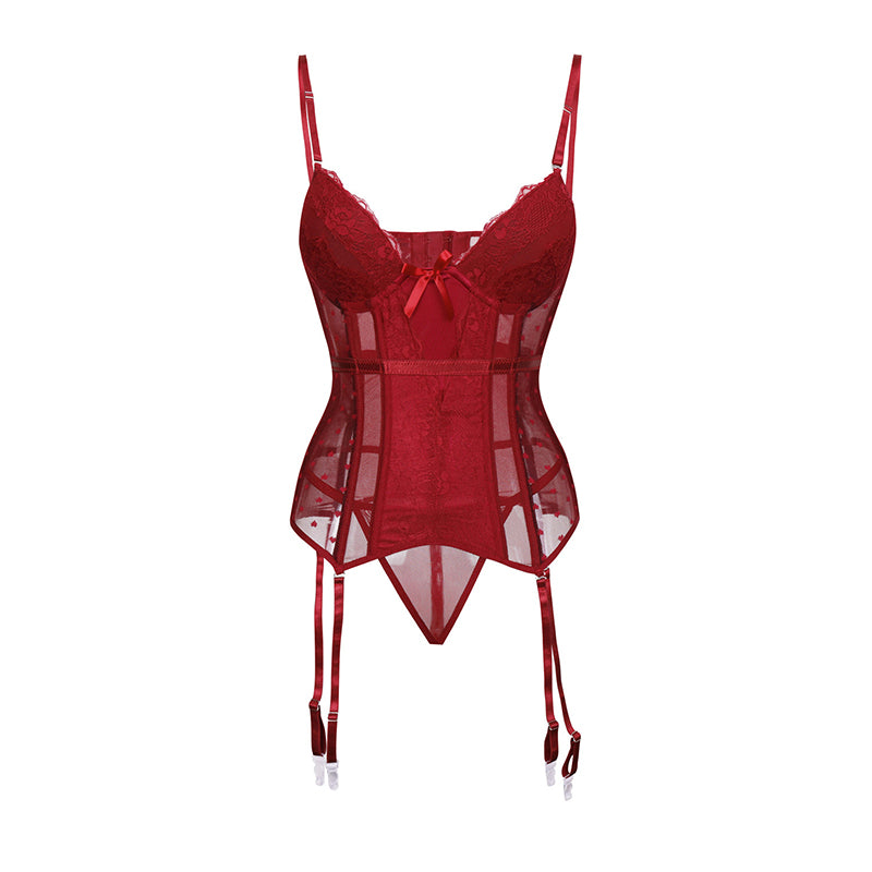 Women Dress Underwear Corsets Bustier Underwire Bra Bodysuit Briefer Body Shaper Sexy Lingerie with Garter Belt Waist Trainer