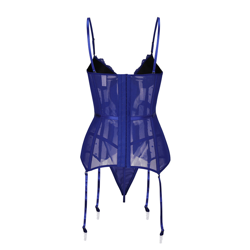 Women Dress Underwear Corsets Bustier Underwire Bra Bodysuit Briefer Body Shaper Sexy Lingerie with Garter Belt Waist Trainer