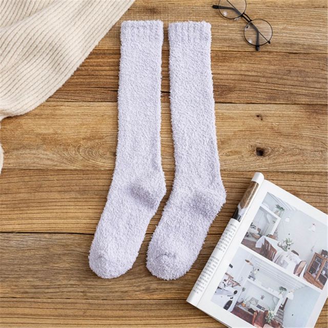 Women Slippers Home Socks Christmas Cartoon Elk Floor Socks Plush Velvet Non-slip Carpet Fluffy Warm Socks