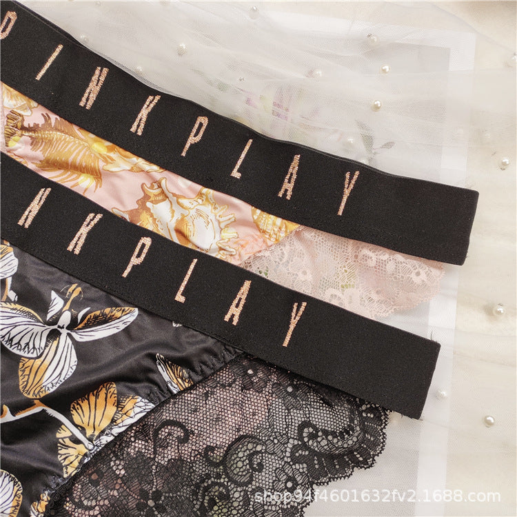 Cotton Underwear Sexy Lace Panties Female Printed Underpants Low Waist  Panties Seamless Briefs Ladies Fashion Shorts