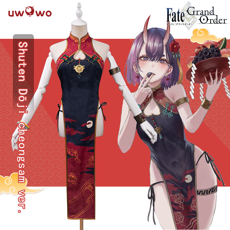 UWOWO Anime Fate Grand Order/FGO Fanart Cheongsam Ver Shuten Douji Cosplay Costume