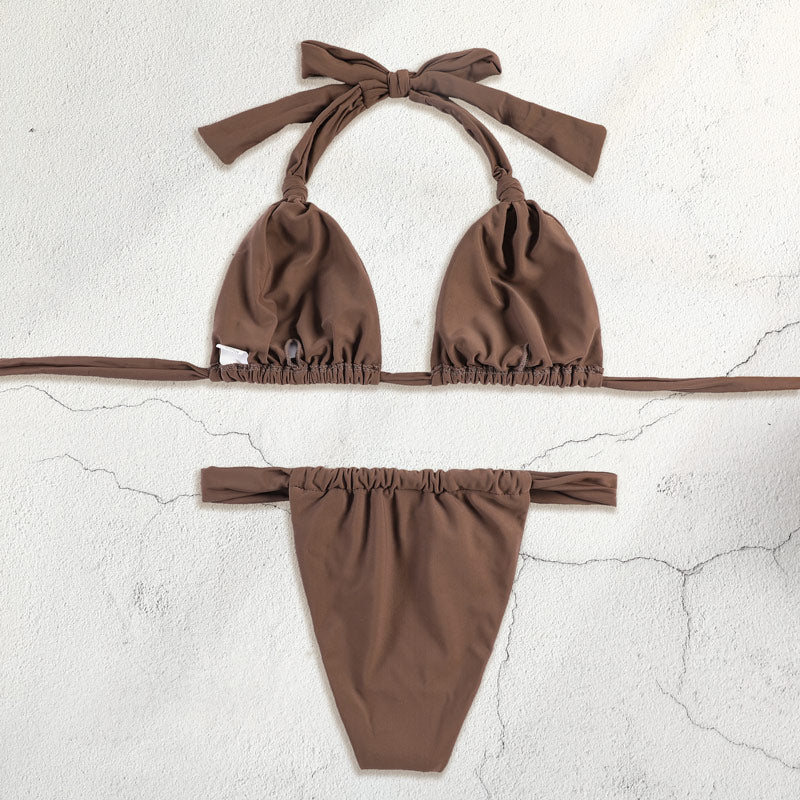 COOBBU Push Up Sexy Bikinis Swimwear White Swimsuit Women Bikini Set High Cut Bathing Suit Pleated Bikini Set Beach Wear
