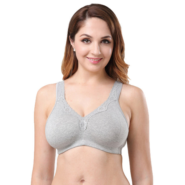 Bra Plus Size Underwear Cotton Full Large Cup Seamless Wireless Ultra-thin Women Bras Minimizer Brassiere