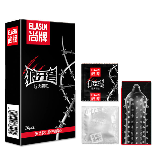 10pcs/set G-spot Large Particles Delay Sex Condoms Natural Latex Condom Lubrication Ultra Thin Sex Toys For Men Sex Products