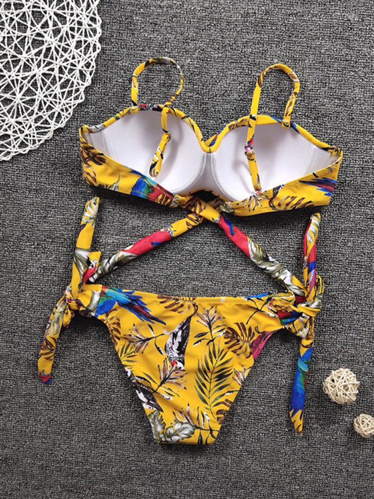 Sexy Bikini Set Women Printing Swimsuit Push Up Swimwear New Brazilian Bathing Suit Female Swimwear Biquini Female