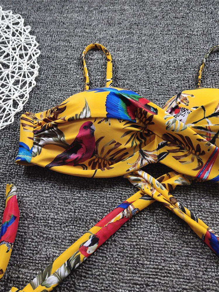 Sexy Bikini Set Women Printing Swimsuit Push Up Swimwear New Brazilian Bathing Suit Female Swimwear Biquini Female