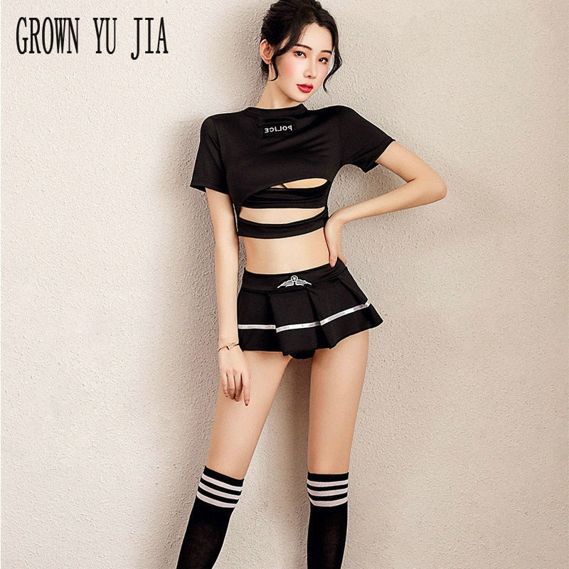 Erotic Cosplay Costume Harajuku Student Uniform Sex Skirt Sexy Cheerleading Uniform Porno Japanese Naughty Lingerie Role Play