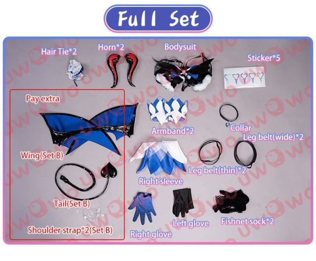 UWOWO NSFW Genshin Impact Fanart Succubus Ganyu Cosplay Costume Sexy Cos Outfit