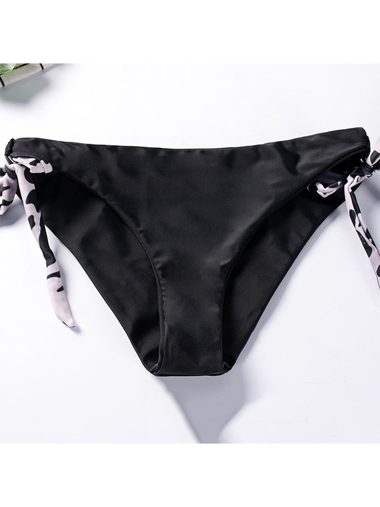 Bikini Sets Solid Color Swimsuit Sexy Mid-Waist Bandeau Gather Cup Bikinis Women Swimwear Female Bathing Suits Beach wear