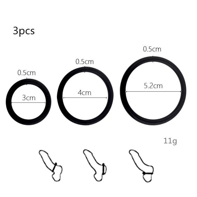 Penis Ring Reusable Silicone Semen Cock Ring Penis Enlargement Delayed Ejaculation Sex Toys For Men