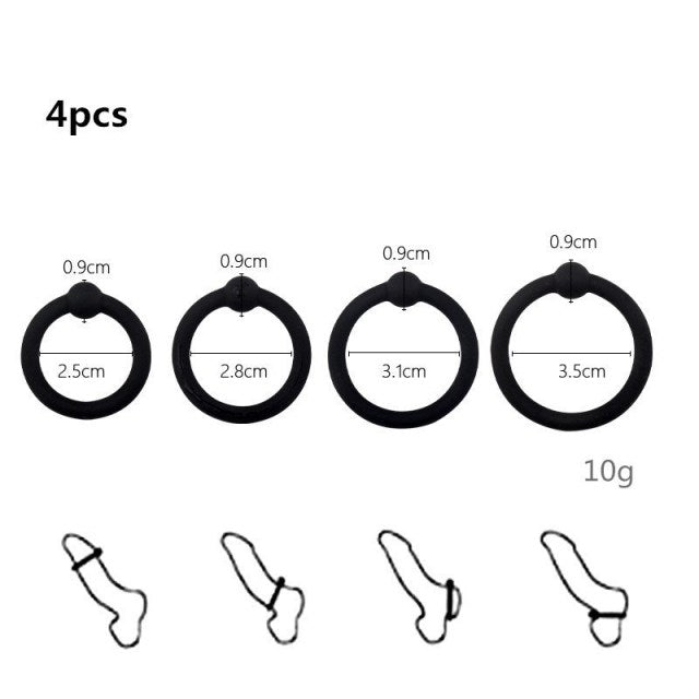 Penis Ring Reusable Silicone Semen Cock Ring Penis Enlargement Delayed Ejaculation Sex Toys For Men