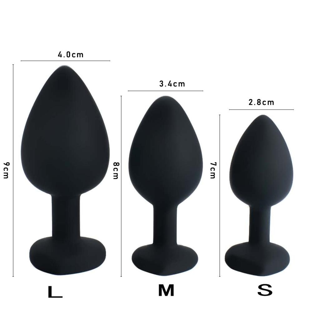 Silicone Heart Anal Plug Sex Toys Prostate Massager Anus For Women Man Couple Gay Removable Jewel Decoration Butt Plug Feather