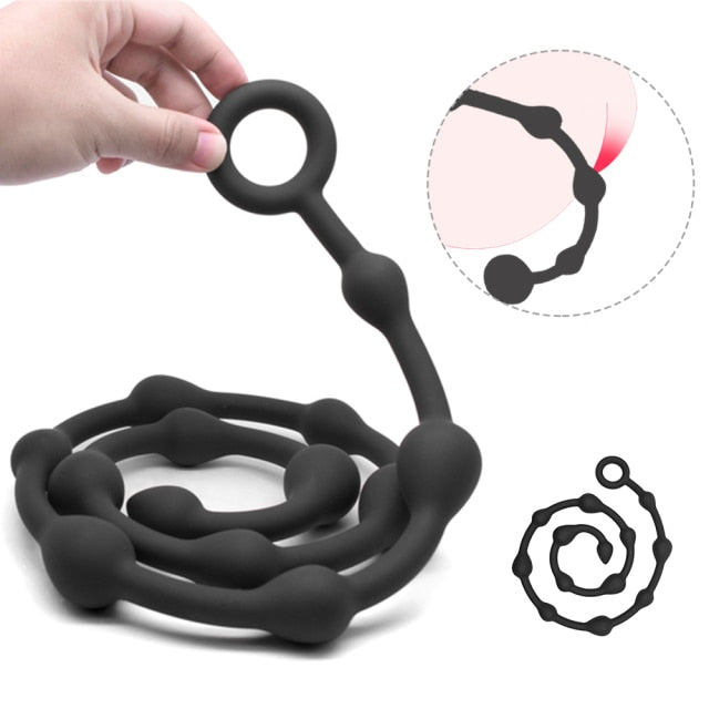 Super Long Silicone Butt Plug Anal Beads Ball Sex Toy For Beginners Man Women Couples Anus Masturbator Prostate Massager Erotic
