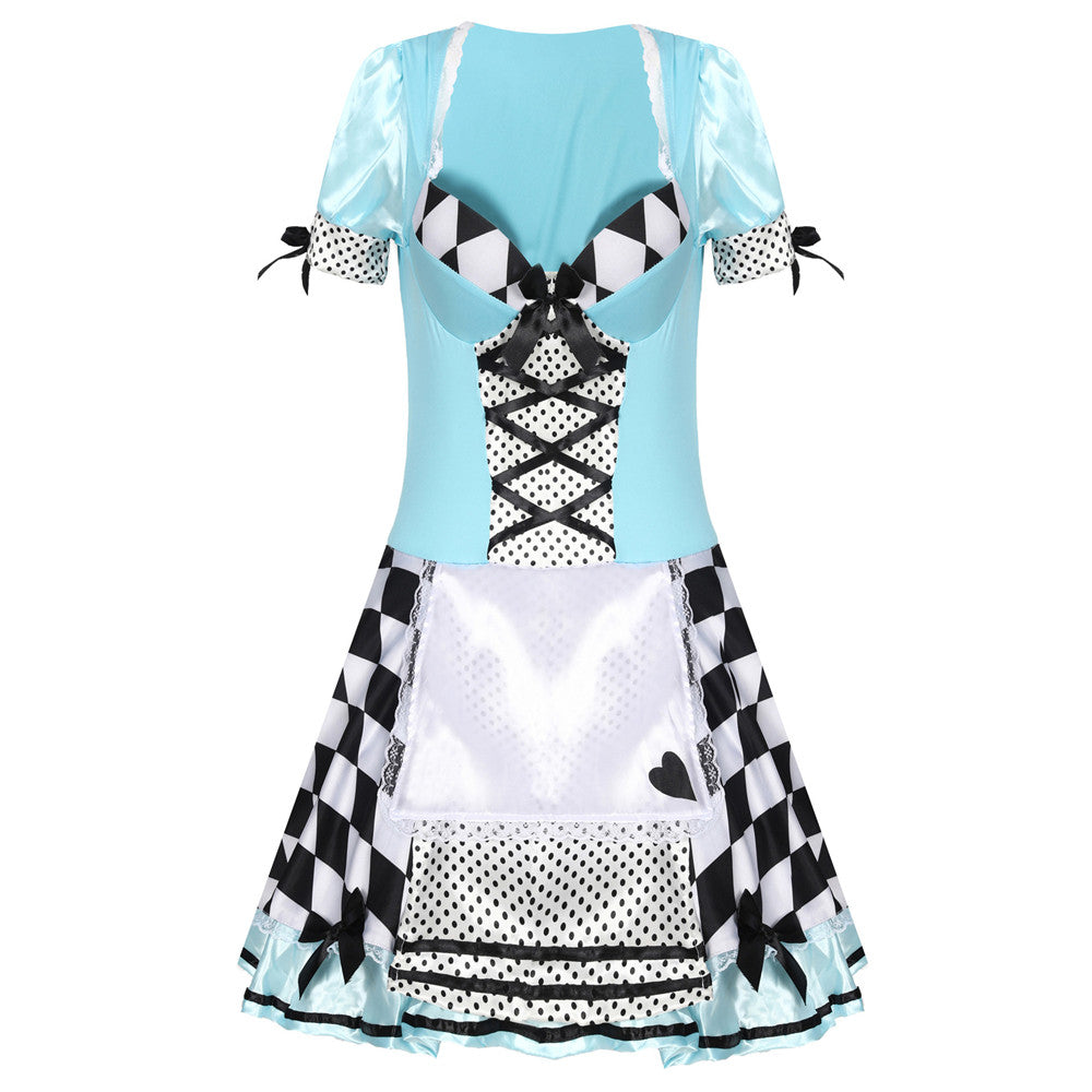 Alice in Wonderland Cosplay Costume Women Halloween Party Sweet Lolita Maid Costume Storybook Alice Queen of Heart Fancy Dress