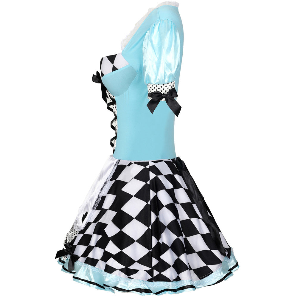 Alice in Wonderland Cosplay Costume Women Halloween Party Sweet Lolita Maid Costume Storybook Alice Queen of Heart Fancy Dress