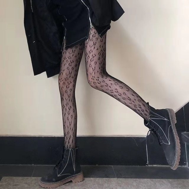 Sexy Tights Women Skull Mystery Thigh High Waist Stockings Gothic JK Lolita Mesh Nets Fishnet Pantyhose