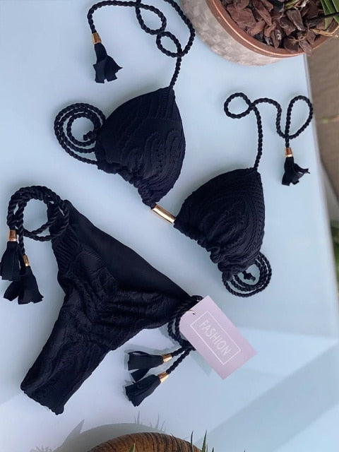 Miyouj Thong Bikini Set Swimsuit Woman Sexy Bathing Suits Two Piece Bikinis Triangle Bandage Female Beachwear