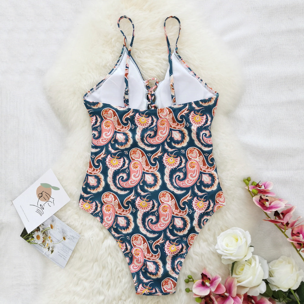 Sexy One Piece Swimsuit Patchwork Swimwear Women Monokini Bodysuit Push Up Swim Suit Patchwork Bathing Suit Beach Wear