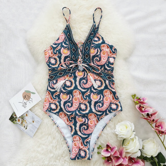 Sexy One Piece Swimsuit Patchwork Swimwear Women Monokini Bodysuit Push Up Swim Suit Patchwork Bathing Suit Beach Wear
