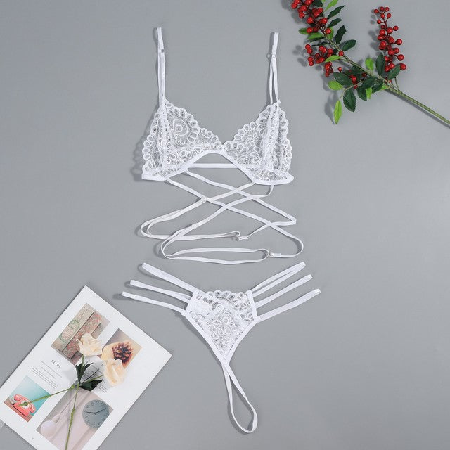 Sexy Embroidery Lace Bras Panties Set Erotic Lingerie Set Women Underwear Set Sexy Temptation Erotic Lingerie