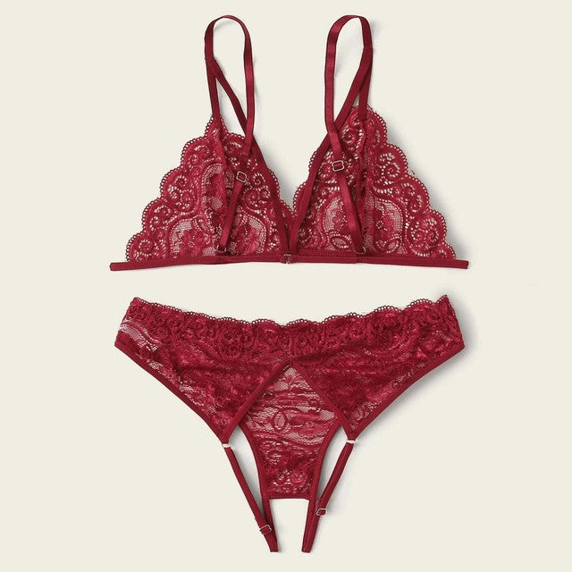 Sexy Embroidery Lace Bras Panties Set Erotic Lingerie Set Women Underwear Set Sexy Temptation Erotic Lingerie