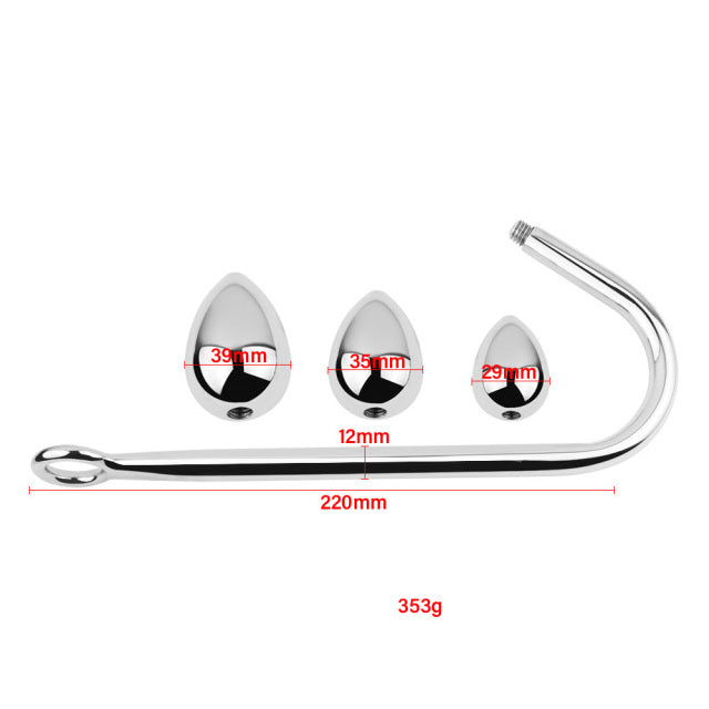 Metal Anal Hook BDSM Sex Toys Anal Ball Butt Plug Bondage Prostage Massager Anal Dildo Chastity