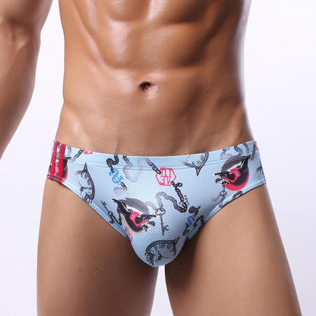 Brief Men Underwear Sexy Print Mens Briefs Comfortable Cuecas Masculina Homme Man Boxershorts M-2XL