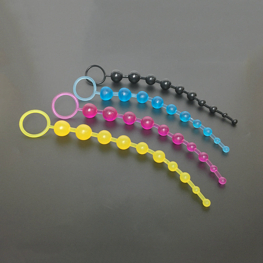 Soft Rubber Anal Plug Beads Long Orgasm Vagina Clit Pull Ring Ball Butt Toys Stimulator Sex Toys For Adults Women
