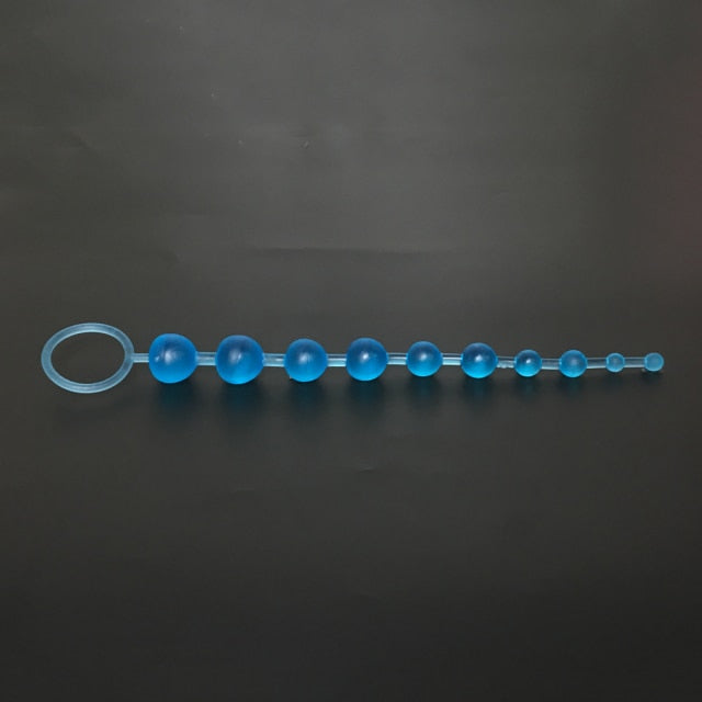 Soft Rubber Anal Plug Beads Long Orgasm Vagina Clit Pull Ring Ball Butt Toys Stimulator Sex Toys For Adults Women