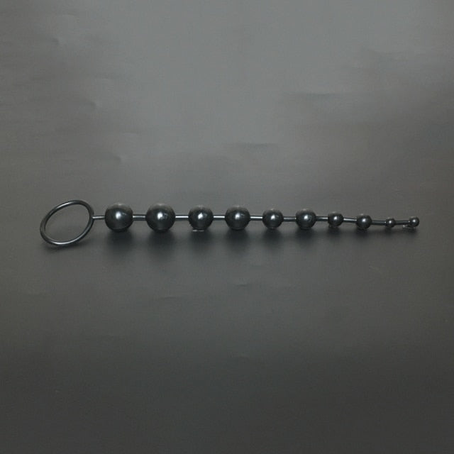 Soft Rubber Anal Plug Beads Long Orgasm Vagina Clit Pull Ring Ball Butt Toys Stimulator Sex Toys For Adults Women