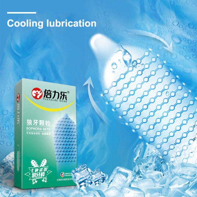 10pcs/set G-spot Large Particles Delay Sex Condoms Natural Latex Condom Lubrication Ultra Thin Sex Toys For Men Sex Products