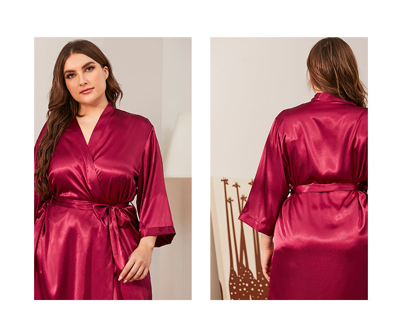 3XL plus size Silk Kimono Robe Bathrobe Women Silk Brides Bridesmaid Robes Sexy Robes Satin Robe Ladies Dressing Gowns