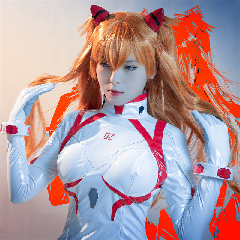 ROLECOS Anime EVA Cosplay Costume EVA Asuka Langley Soryu Cosplay Costume Jumpsuit Women Sexy Bodysuit For Halloween Leather