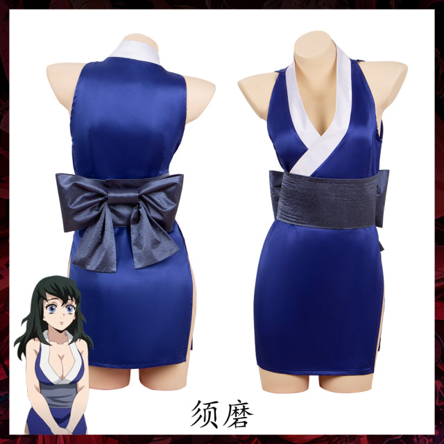 Anime Demon Slayer Suma Hinatsuru Makio Cosplay Costume Uzui Tengen Wives Uniform Dress Entertainment District Arc