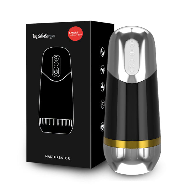Electric Mastubation Cup 18cm Deep Masturbator Male Pulse Vibrating Soft Silicone Mute Strong Vibration Erotic Sex toys for Men