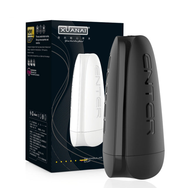 Electric Mastubation Cup 18cm Deep Masturbator Male Pulse Vibrating Soft Silicone Mute Strong Vibration Erotic Sex toys for Men
