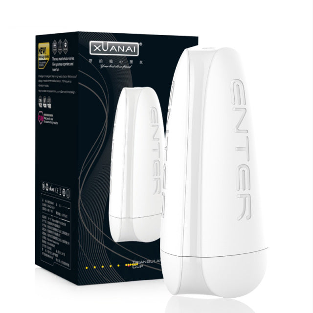 Electric Mastubation Cup 18cm Deep Masturbator Male Pulse Vibrating Soft Silicone Mute Strong Vibration Erotic Sex toys for Men