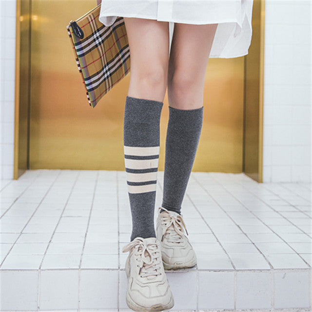 Knee High Socks Women Long Socks for Girls Over The Knee Thigh High Socks For European and American Socks Women