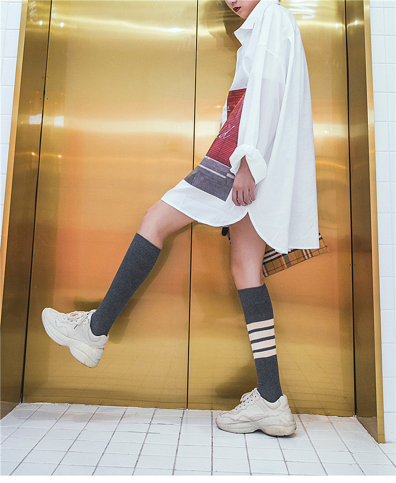 Knee High Socks Women Long Socks for Girls Over The Knee Thigh High Socks For European and American Socks Women