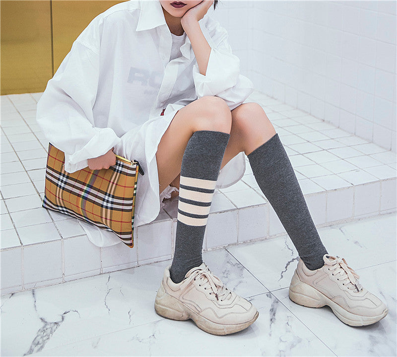 Knee High Socks Women Long Socks for Girls Over The Knee Thigh High Socks For European and American Socks Women