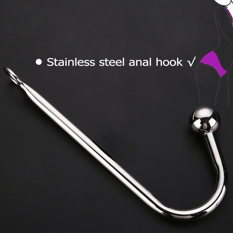 Anal Hook Stainless Steel Sex Toys for Man Metal Butt Hook Dilator Prostate Massager Chastity Device Anal BDSM Gay Fetish Toys