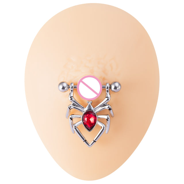 1 Pair Bee Bird Nipple Barbell 14g Cow Spider Nipple Rings Surgical Steel Nipple Piercing Ring Women Sexy Body Piercing Jewelry
