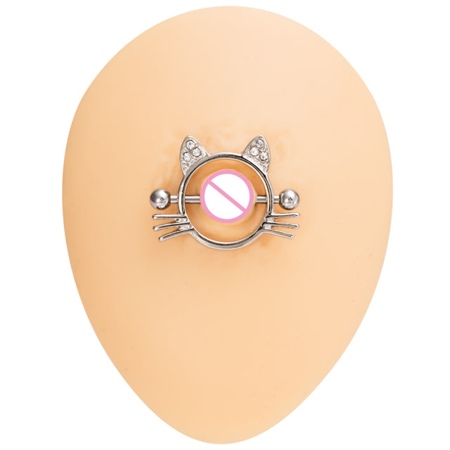 1 Pair Bee Bird Nipple Barbell 14g Cow Spider Nipple Rings Surgical Steel Nipple Piercing Ring Women Sexy Body Piercing Jewelry