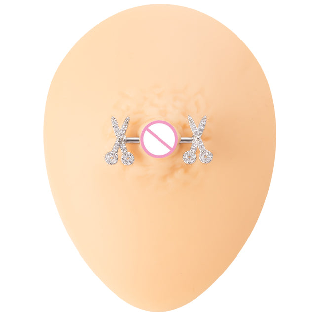 1 Pair Bee Bird Nipple Barbell 14g Cow Spider Nipple Rings Surgical Steel Nipple Piercing Ring Women Sexy Body Piercing Jewelry