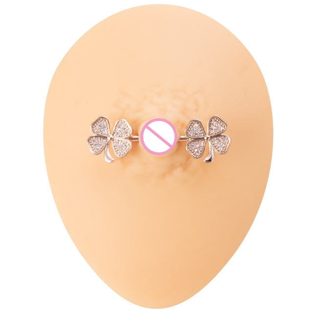 1 Pair Bee Bird Nipple Barbell 14g Cow Spider Nipple Rings Surgical Steel Nipple Piercing Ring Women Sexy Body Piercing Jewelry