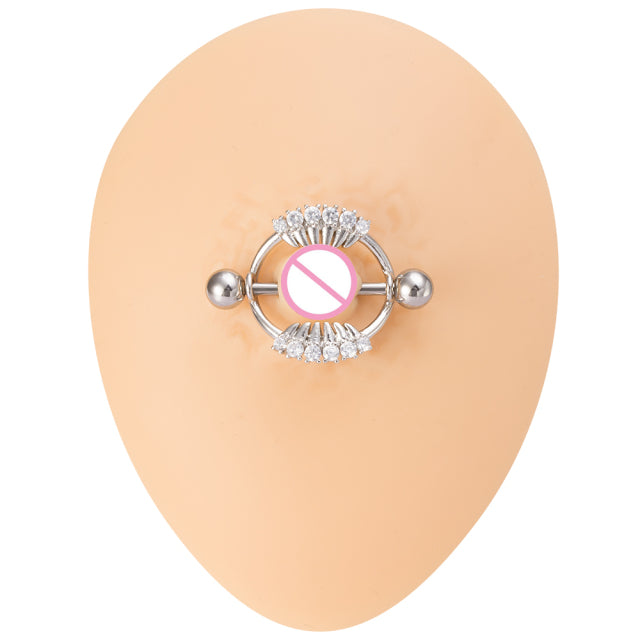 1 Pair Bee Bird Nipple Barbell 14g Cow Spider Nipple Rings Surgical Steel Nipple Piercing Ring Women Sexy Body Piercing Jewelry