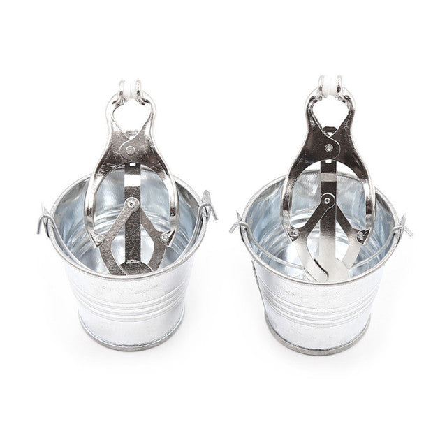 New Stainless Steel Metal Chain Nipple Clamps Female Breast clitoris Clip Massage Novelty Sex Toys BDSM Nipple Milk Clips