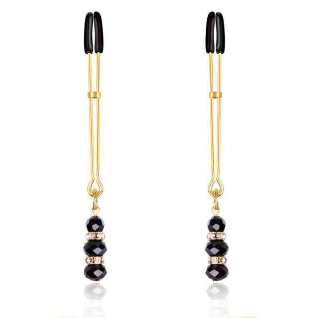 New Stainless Steel Metal Chain Nipple Clamps Female Breast clitoris Clip Massage Novelty Sex Toys BDSM Nipple Milk Clips