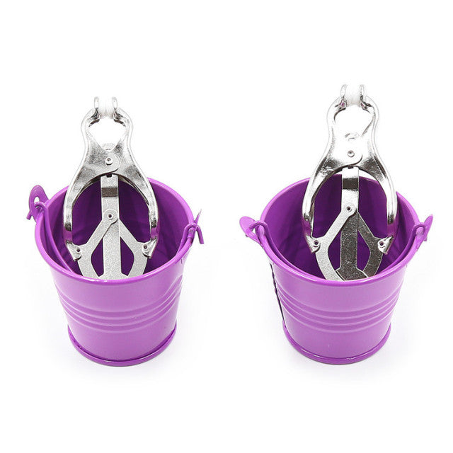 New Stainless Steel Metal Chain Nipple Clamps Female Breast clitoris Clip Massage Novelty Sex Toys BDSM Nipple Milk Clips