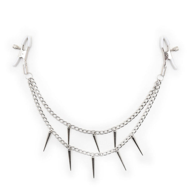 New Stainless Steel Metal Chain Nipple Clamps Female Breast clitoris Clip Massage Novelty Sex Toys BDSM Nipple Milk Clips